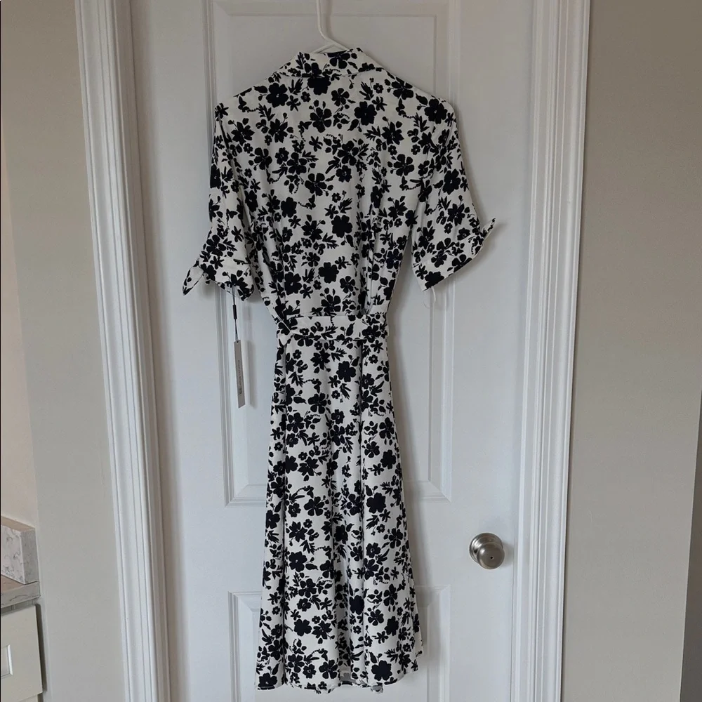 Calvin Klein Black Floral Midi Dress - Picture 5 of 6